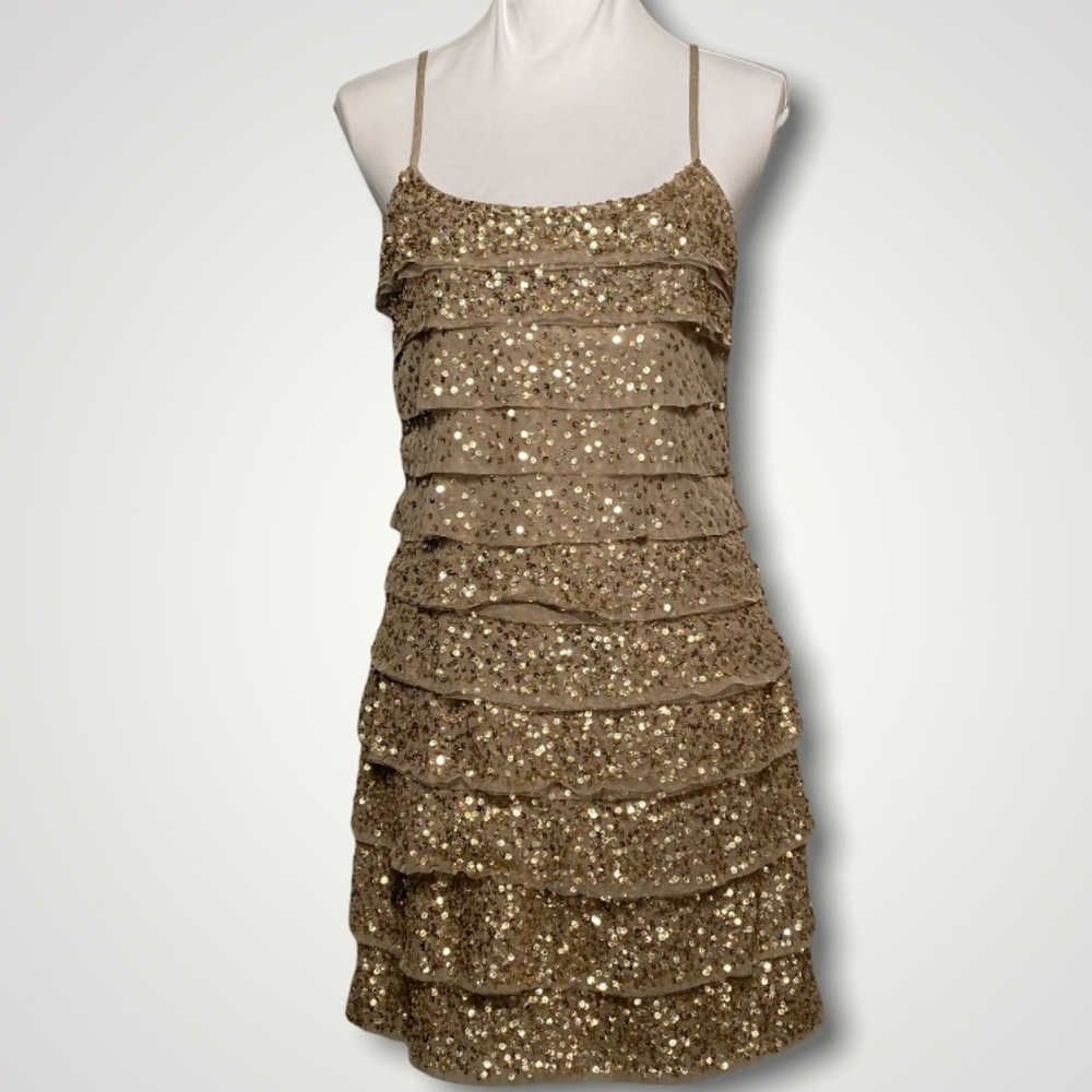 Mango Moments dress with sequins. Size Medium